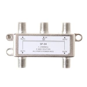 Répartiteur de câble coaxial numérique HD à 4 voies, 5-2400MHz, distributeur de Signal TV Satellite/antenne à 4 canaux, récepteur pour SATV/CATV