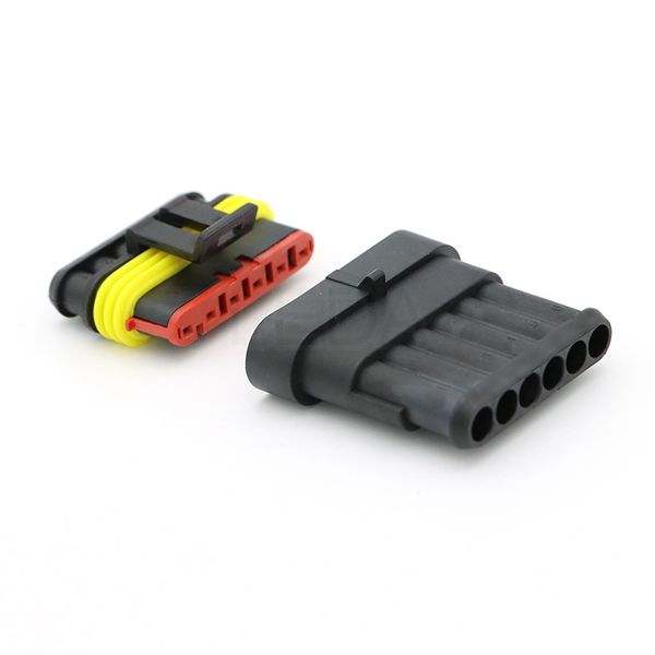 5/2set 1p 2p 3p 4p 5p 6pin amp1.5 Super Seal impermeable macho hembra conector automotriz de alambre automotriz para la motocicleta del automóvil