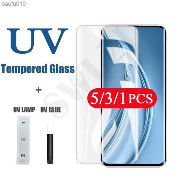 5/3/1 Uds vidrio templado UV para Xiaomi mi CC9 pro note 10 lite 10s 11 pro Ultra protector de pantalla de vidrio UV para teléfono L230619