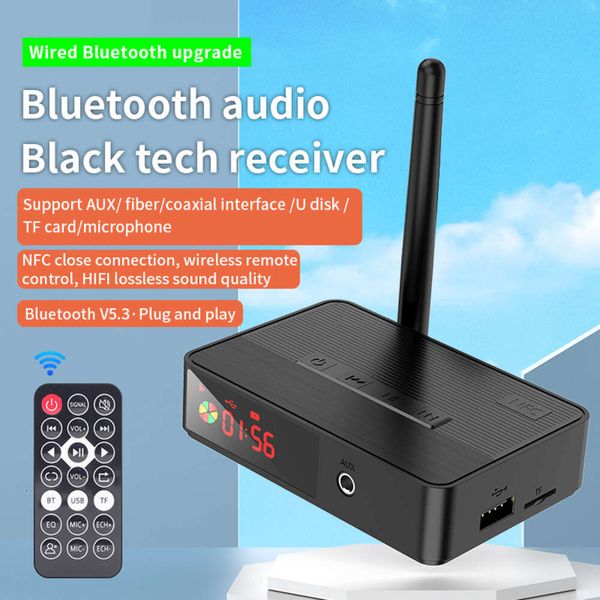 5.3 Récepteur Bluetooth avec télécommande chantant USB Drive TF Carte Fibre optique Convertisseur audio Convertisseur Adaptateur