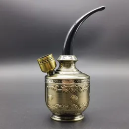 5,3 inch waterfilterpijp draagbare mini -waterpijp shisha metaal goud rookpijpen geschenken bong