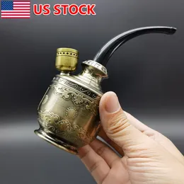 5,3 inch waterfilterpijp draagbare mini waterpijp shisha metalen gouden pijpen geschenken bong