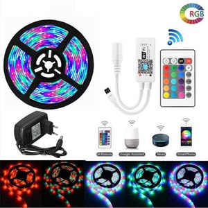 5-30m LED Strip 2835 Waterdichte RGB Flexibele LED's Background Tape Lights Telefoon App WiFi Afstandsbediening Lamp Decoratie voor Muur Slaapkamer D2.0