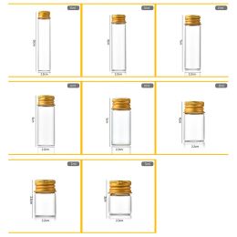 Bouteille en plastique transparent de 5-30 ml avec capuchon à vis en aluminium or Small Pocs Cosmetic Container Travel Kit VIDE REMAPLABLE BOTTLES JAR