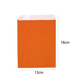 5-30pcs sacs en papier kraft colorés, sacs de faveur, sacs de friandises, emballage cadeau, sac de boulangerie, sac de papier décoratif de fête 13 * 18cm