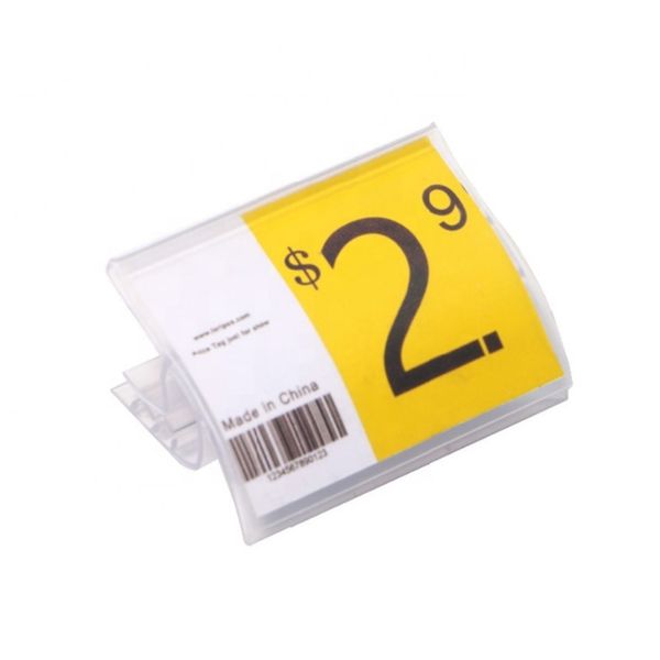 Clips de signe 5.3cm x 4.2cm, étiquette de poignée, porte-bannière Pop, pince, cadre de carte de prix, bande de données, étagère Talker