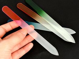 5.5 '' / 14cm kwaliteit Duurzaam Crystal Glass File Buffer Nail Art Buffer-bestanden Multicolor voor MasuCure UV Poolse Tool Nail File