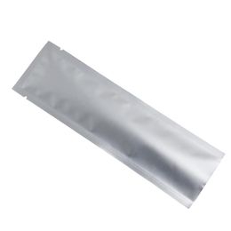 5 5 18 cm Matte Heldere Metallic Pakketzakken Met Warmte Afsluitbare Zakjes Doorschijnend Plastic Zuiver Aluminiumfolie Open Top Zakken 100 Stuks234a