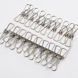 Lente Kleding Clips Rvs Pinnen Voor Sokken Foto's Hang Rack Onderdelen Praktische Draagbare Houder Accessoires DH9485