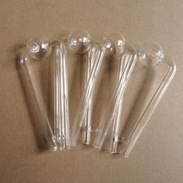 Quemador de aceite de vidrio de tubo doble de 5,5 pulgadas, tubo de aceite de vidrio transparente grande de 14cm, tubo de mano para fumar