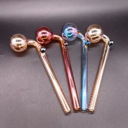 5.5 pouces galvanoplastie verre tuyau bleu ClearPink grande boule brûleur à mazout fumer tuyaux huile Dab accessoires en STOCK