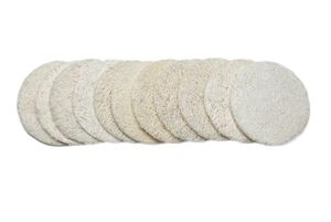 5.5 cm/6 cm/7 cm/8 cm Roud naturel Loofah Pad visage maquillage enlever exfoliant et peau morte bain douche Loofah