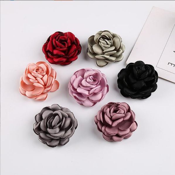 5.5 CM pas cher fleur Mini tissu artificiel Rose fleurs têtes bricolage Scrapbooking fausse fleur baiser boule pour mariage