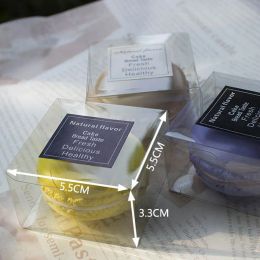 5,5 cm x 5,5 cm x 3,3 cm doorzichtige plastic Macaron doos voor 1 Macarons Bomboniere gunsten snoepdozen LX0401 BJ