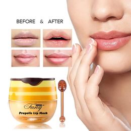 5.5 g Lip Sleep Mask Night Slee Mantenimiento Himitante Lip Gloss Gloss Cream Nourishing Lip Care Strawberry Honey