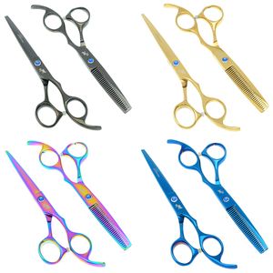 5.5 inch 6.0Inch Daomo 2017 Fashion Professional Hair Scissors Set Barber Hair Shears Salon Cutting Scissors Dunning Shears Bag, LZS0627