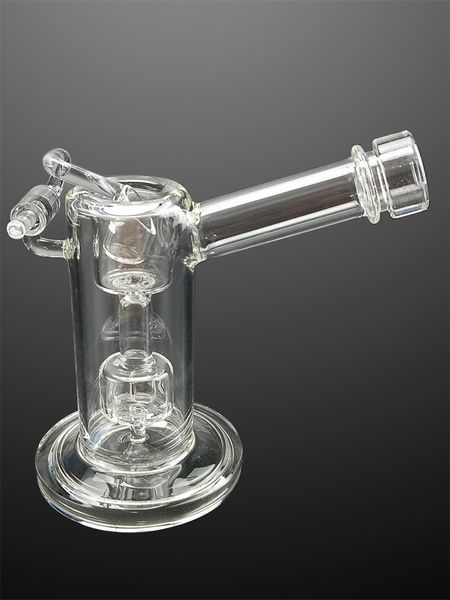 5.5 pulgadas Mini Glass Glass Pipes Hookahs Birdcage PERC Oil Dab Rig With Quartz Banger para fumar