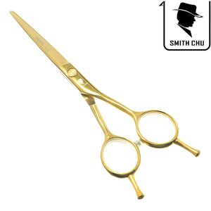 5.5 pulgadas SMITH CHU envío gratis tijeras de pelo de moda tijeras de corte con tijeras de pelo amarillo dos colas para peluqueros JP440C, LZS0026