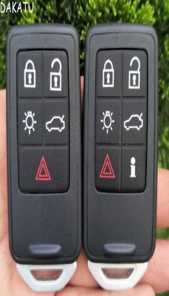 Coque de clé télécommande intelligente à 5/6 boutons, pour S60 V60 S70 V70 XC60 XC70 2007 – 2017, étui pour clé d'entrée sans clé, Cover3175007