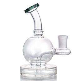 Mini plataforma de lenguado de tubo de agua de vidrio transparente de tipo esférico de 5,6 pulgadas para fumar narguiles H4699