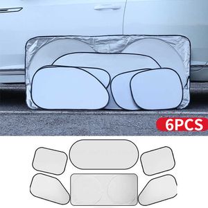 5/6pcs Car Front Rear Side Sunscreen Window Sunshade Cover Protector Curtain Car Sun Shade Protector Windshield Protection