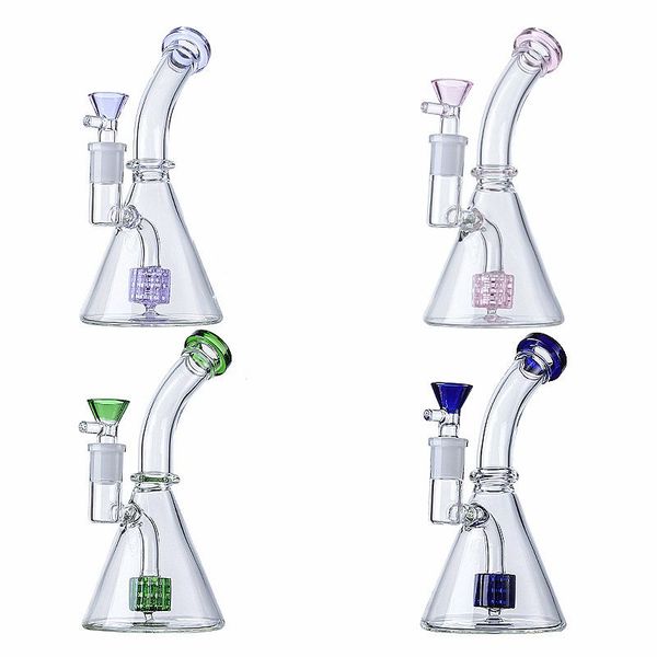 5,7 pulgadas Heady Hookahs Ducha Perc Tuberías de agua 14 mm Junta hembra con tazón Aceite Dab Rigs Vaso de vidrio Bong