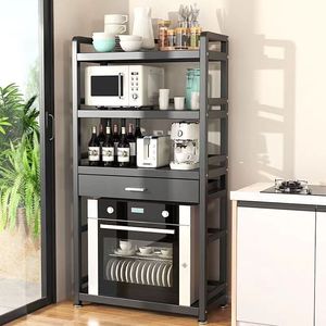 5-7-layer kitchen storage rack Multi-functional seam storage cabinet floor multi-layer storage refrigerator slot bowl storage