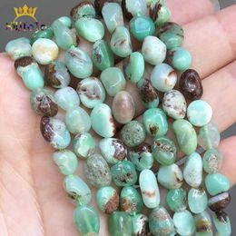 5 7 mm Chrysoprase irrégulière naturelle australien Jades Perles en pierre pour les bijoux faisant des accessoires de bracelet de collier de bricolage 15 "231227