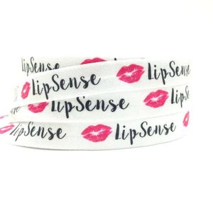 5 8 Lip Sense Print Fold Over Élastique Lèvres Entières Imprimé FOE Ruban Élastique Ruban Sangle pour Filles Queue De Cheval Titulaire Cravate De Cheveux Brace6088223