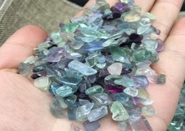 5 8 mm 100gLot Natural fluorite cristal tombado Pedra Irregular chips de tamanho pequeno4828039