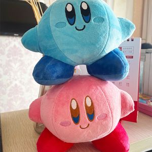 5,9 pouces mignons jouets en peluche Kirby 2 pièces poupée en peluche Kirby's Adventure figurine en peluche drôle cadeau pour l'anniversaire des fans de jeu et édition collector peluche rose bleu sourire