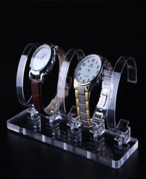 5 bits de la montre de poigne de haute qualité support de support porte-bracelet de bijoux en acrylique transparent organisateur de décoration stand de table de table de table de support DI6067164