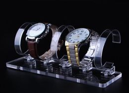 5 bits de la montre de poigne de haute qualité support de support porte-bracelet de bijoux en acrylique transparent organisateur de décoration de support de table de support di6393733