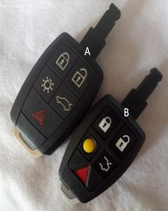 Carcasa de repuesto para llave de coche de 5 botones, carcasa Fob con hoja sin cortar para C30 C70 V50 V40 Smart Card6706723