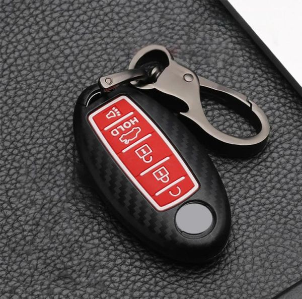 Cas de clé de voiture en silicone à 5 boutons pour Nissan Rouge Maxima Altima Sentra Murano Qashqai Cover Keyless Remote Fob Shell Skin Holder1995713
