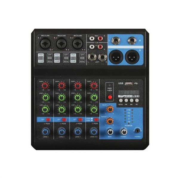 Table de mixage professionnelle 5 canaux ordinateur enregistrement de scène USB carte son haute basse tonalité Bluetooth DJ numéro de modèle Certification