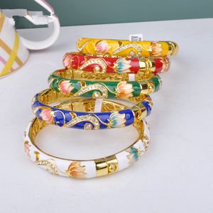 Bracelet 5 choix Styles chinois Bracelet cloisonné Double cristal femme bracelets National vent GP dame bijoux cadeau