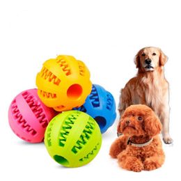 Boule à mâcher en caoutchouc de 5 cm, jouets d'entraînement pour chiens, brosse à dents, jouet à mâcher, balles alimentaires, produit pour animaux de compagnie, livraison directe