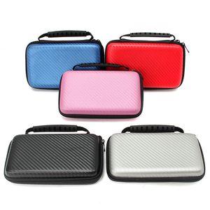 5 color Cubierta dura EVA Carrera bolso para nuevo 2DS LL XL Fibra de carbono Carry Bag BoCh Bouch Bouch Barco rápido Envío