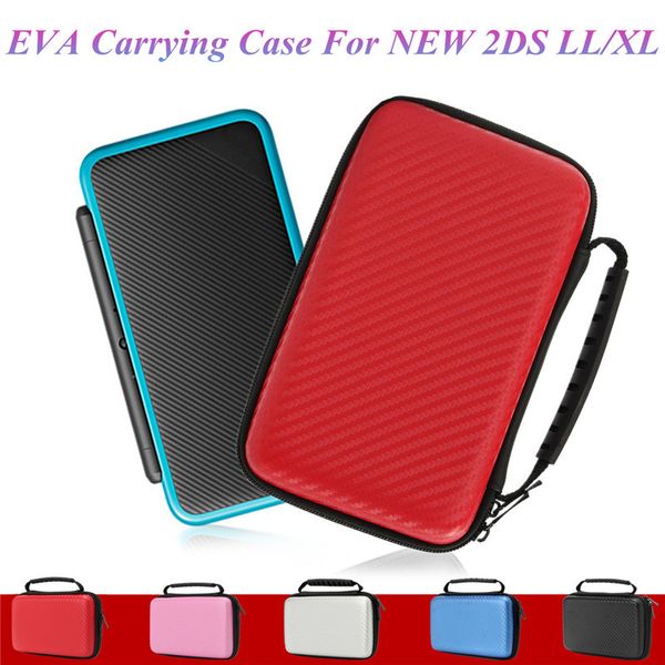 5 Farbe EVA Hard Cover Tragetasche für New 2DS LL XL Kohlefaser Tragetasche Schutztasche Hülle DHL EMS KOSTENLOSER VERSAND