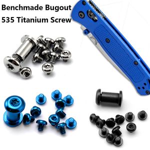 5 color Outdoor Gadgets Titanium Screw Pivot Dress Kit For Benchmade Bugout 535 Folding Knife Accessories Repair Parts Screws Replacement