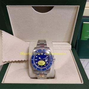 7-stijl horloge met doos 904L staal automatisch heren blauwe wijzerplaat 40 mm 116619 groene lichtgevende keramische ring 116610 Duik 28800 vph/Hz V12 Cal.3135 beweging sporthorloges