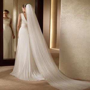 5 couleurs 1 5 3 M de Long trois couches voiles de mariée avec peigne Simple doux Tulle voile de mariage 2019 élégant voile de mariée 218W