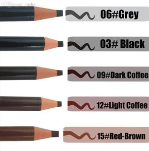 5 kleuren 1818 langdurige wenkbrauwpotlood waterproof wenkbrauwpen make-up tool donkerlicht koffie zwart grijs roodbruin8877462