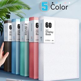 5 colores A4 Presupuesto de plástico Binder Folders Documentos Folleto del folleto 30/60/100 Páginas Office Student Supplies Desk Organizador 240416