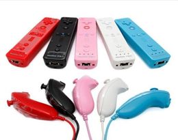 5 kleuren ingebouwde beweging plus afstandsbediening en nunchuck -controller voor Nintendo Wii Blue Color 3739567