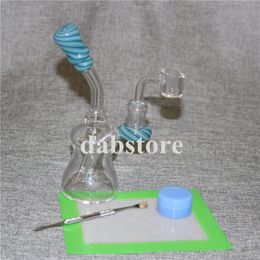 5 couleurs Dab Rig Verre Bong Conduites D'eau quartz banger bol Honeycomb Bongs Heady Mini Pipe cire Oil Rigs petit barboteur Narguilé bécher