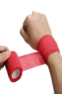 Bandage élastique auto-adhésif jetable, 5 couleurs, pour poignée avec Tube de serrage des accessoires de tatouage, bande musculaire du genou 1270248