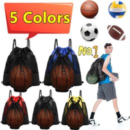 5 couleurs cordon de basket-ball sac à dos sac en maille football football volley-ball balle sacs de rangement sports de plein air voyage gym yoga 240111
