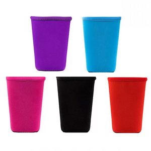 5 kleuren drinkware handle herbruikbare ijskoffie mouw isolator cup mouwen 30 oz 20oz 16oz voor koude dranken dranken neopreen cups houder cover case p1213
